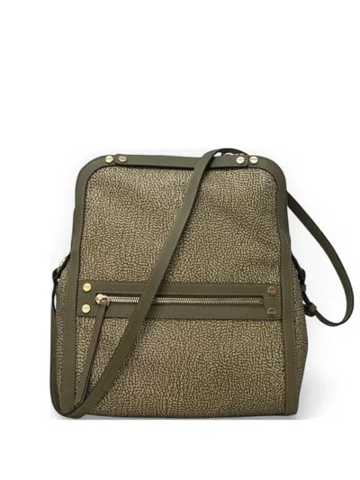 Borbonese Small Frame Cross Body Bag In Green