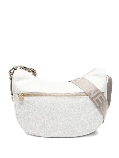 Borbonese Small Luna Cross Body Bag In White