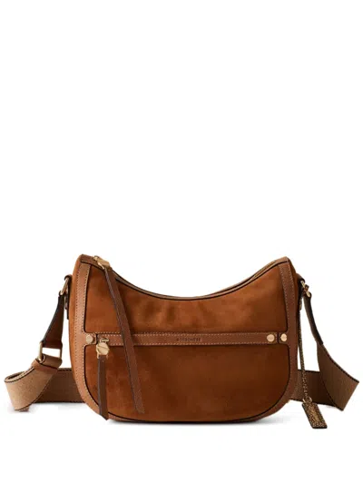 Borbonese Small Luna Zipped Cross-body Bag In Brown