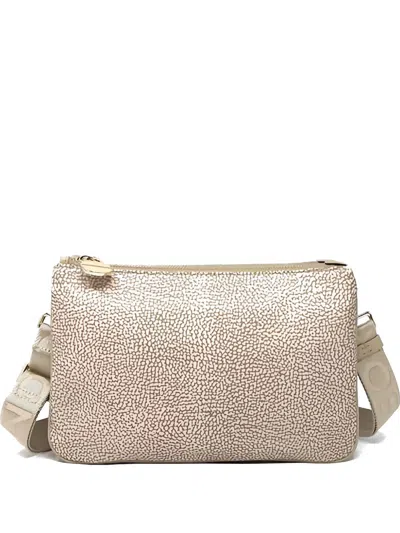 Borbonese Op Occhiale Di Pernice Cross Body Bag In Neutral