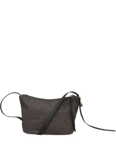 Borbonese Small Opium-print Shoulder Bag In Purple