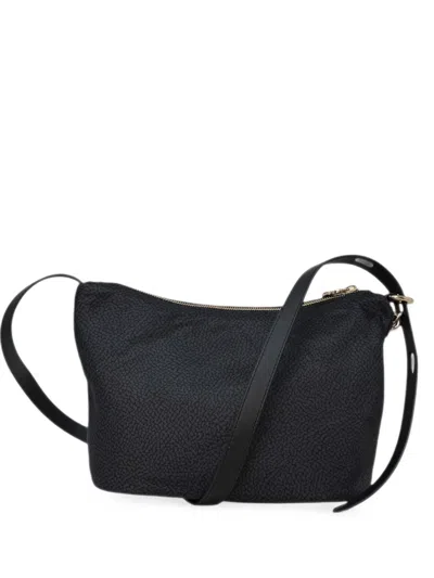 Borbonese Small Prive Op Print Shoulder Bag In Black
