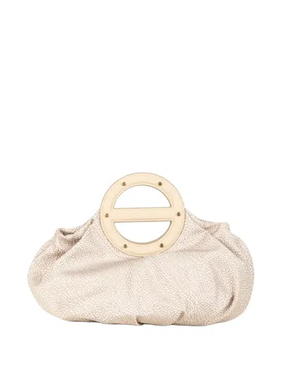 Borbonese Small Vis A Vis Clutch Bag In White