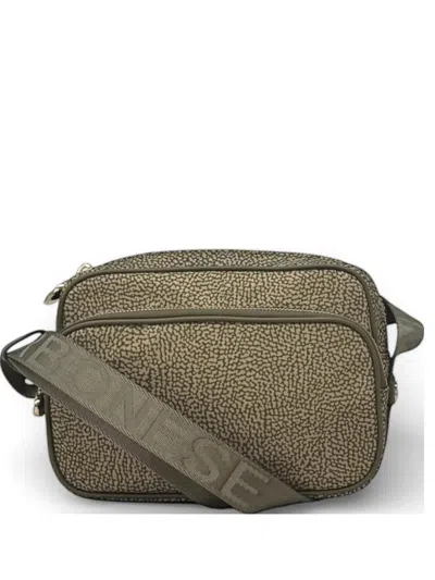 Borbonese Small Zip-up Shoulder Bag In Green