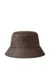 Borbonese Speckled Bucket Hat In Brown