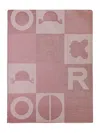 Borbonese Stole Geometric-pattern Scarf In Pink