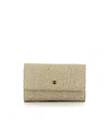 Borbonese Textured Compact Wallet In Brown
