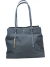 Borbonese Textured Shopping Shoulder Bag In Blue