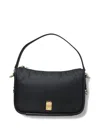 Borbonese Textured Shouder Bag In Black