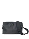 Borbonese Textured Shoulder Bag In Black
