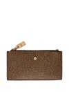 Borbonese Top-zip Logo-detail Wallet In Brown