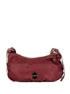 Borbonese Top-zip Logo-plaque Shoulder Bag In Red