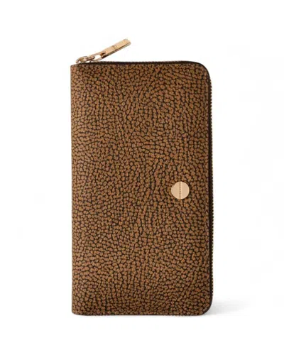 Borbonese Wallet Op Natural/nero - 920053-220-311 In Brown