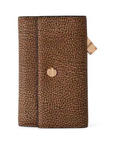 Borbonese Wallet Op Natural/nero - 920057-220-311 In Brown
