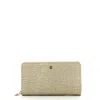 Borbonese Leather Zip-around Wallet In Animal Print