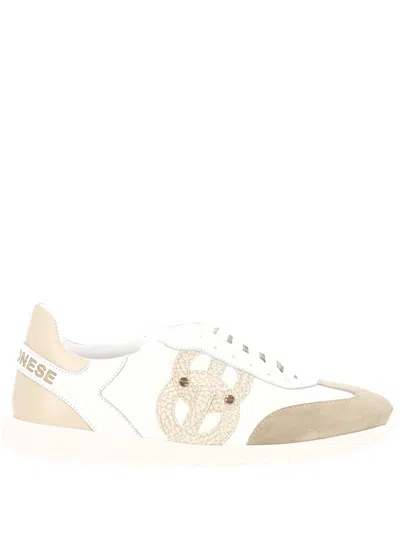 Borbonese White Cotton Sneaker