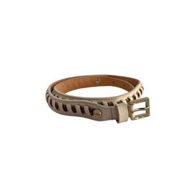 Borbonese White Leather Women's Women's Belt