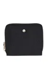 Borbonese Zip-around Spotted-pattern Purse In Black