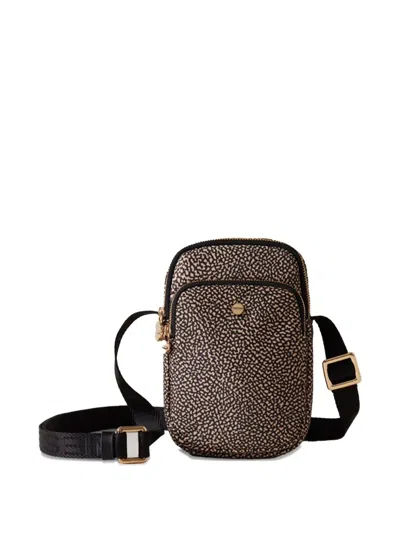 Borbonese Zip-fastening Phone Bag In Brown
