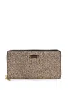 Borbonese Zip-around Wallet In Neutral