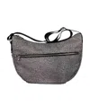 Borbonese Luna Hobo Small Shoulder Bag In Op Fabric In Black