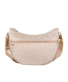 Borbonese Zipped Medium Shoulder Bag In Nude
