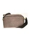 Borbonese Zipped Small Camera Bag In Nude