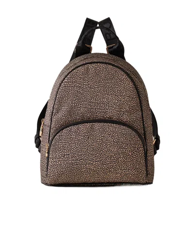 Borbonese Zippered Backpack In Black