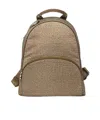 Borbonese Zippered Backpack In Nude