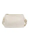 Borbonese Zippered Shoulder Bag In White