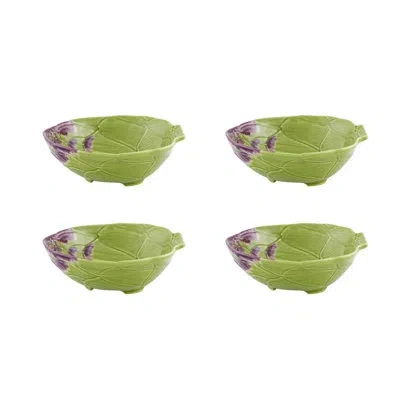 Bordallo Pinheiro 17 Oz. Salad Bowl In Green;purple