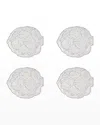 Bordallo Pinheiro Artichoke Bread Plate, Set Of 4 In White