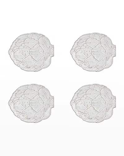Bordallo Pinheiro Artichoke Bread Plate, Set Of 4 In White