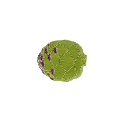 Bordallo Pinheiro Artichoke Fruit 8" Appetizer Plate In Green
