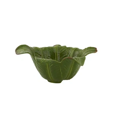 Bordallo Pinheiro Banana Madeira 101 Fl Oz. Salad Bowl In Green