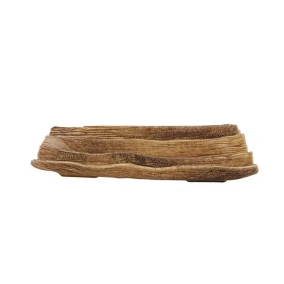 Bordallo Pinheiro Banana Madeira Divided Serving Dish In Brown