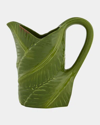 Bordallo Pinheiro Bananas From Madeira Pitcher In Green
