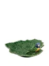 Bordallo Pinheiro Blue Bird Plate In Green