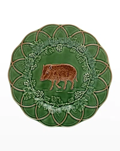 Bordallo Pinheiro Boar Woods Snack Plate In Green