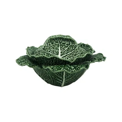 Bordallo Pinheiro Cabbage 2.11 Qt. Tureen In Green
