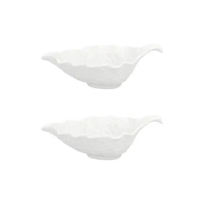 Bordallo Pinheiro Cabbage Beige Sauceboat, Set Of 2