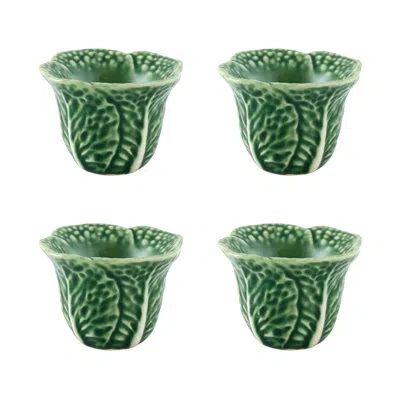 Bordallo Pinheiro Cabbage Ceramic Egg Cup In Green