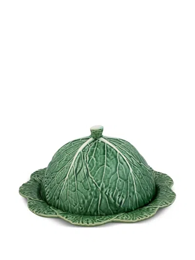 Bordallo Pinheiro Cabbage Cheese Tray In Green