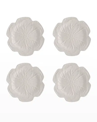 Bordallo Pinheiro Cabbage Dinner Plates, Beige - Set Of 4 In White