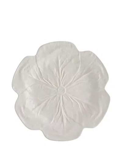 Bordallo Pinheiro Cabbage Leaf Shallow Plate (four-person Setting) In White