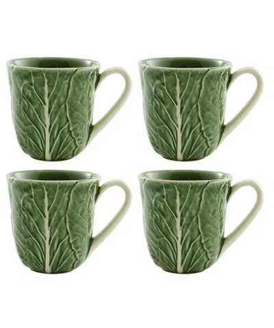 Bordallo Pinheiro Cabbage Mugs, Set Of 4