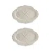 Bordallo Pinheiro Cabbage Oval Platter, Set Of 2 In White