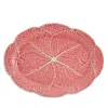 Bordallo Pinheiro Cabbage Pink Large Oval Platter In Pink