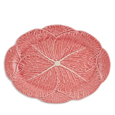 Bordallo Pinheiro Cabbage Pink Large Oval Platter
