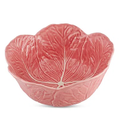 Bordallo Pinheiro Cabbage Salad Bowl In Pink